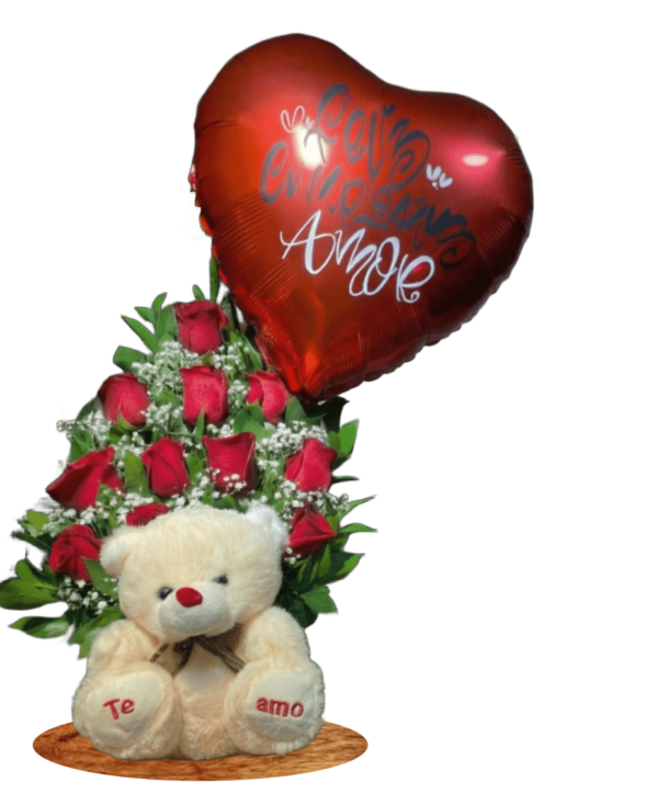 arreglo floral con  vibra romántica clásica